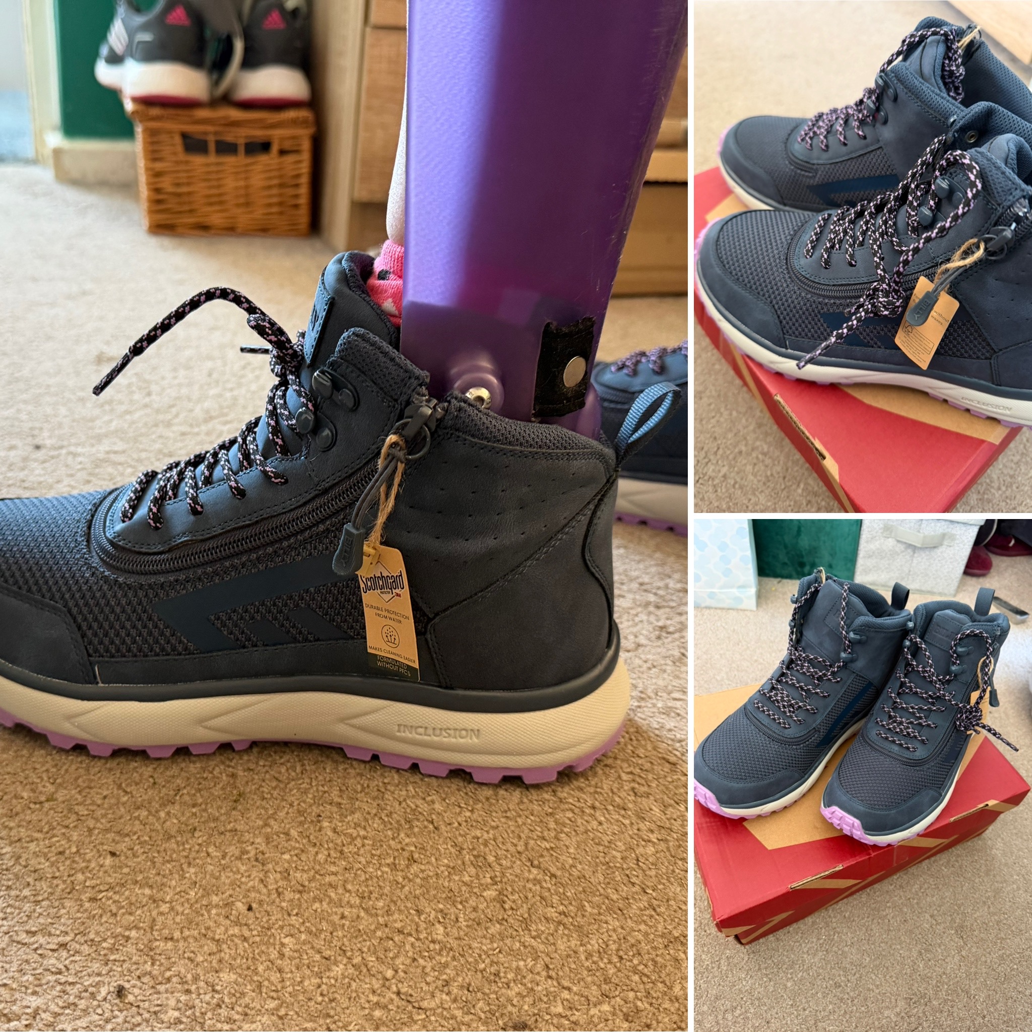 Kaye wears shoes from Billy Boots