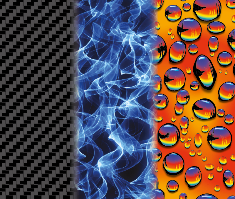 Effect design options includes geometric, blue electricity and 3D orange bubble options
