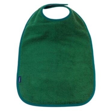 Towelling bib in emerald green