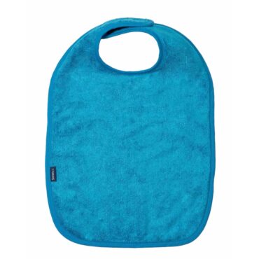 Towelling bib in sky blue