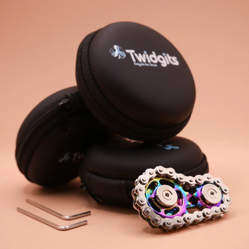 Twidgit shown in multicolour with case