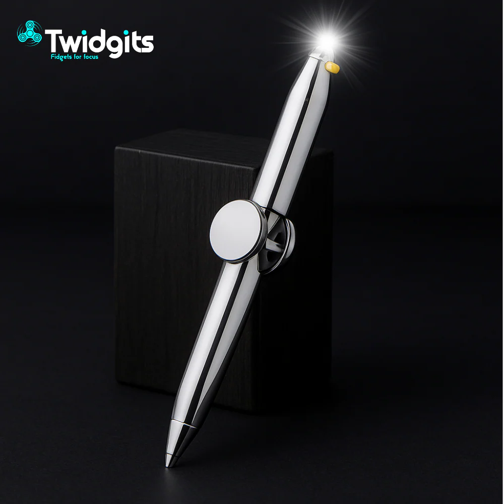 Silver Twidgit spinner pen