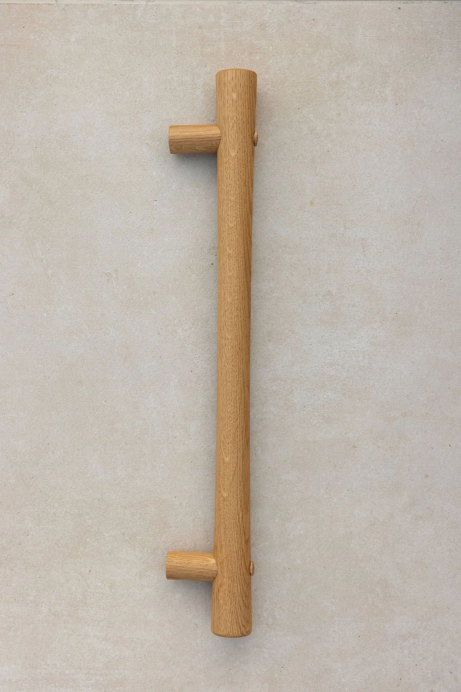 Wooden hand rail lying flat