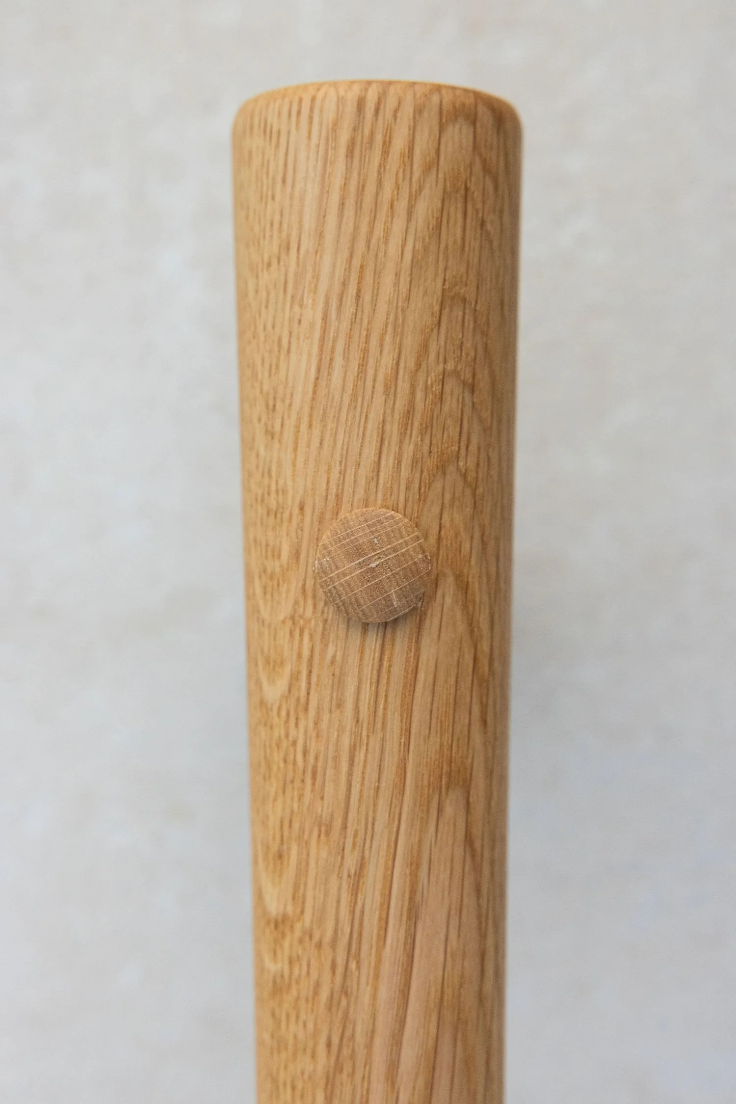 Close up of wooden handrail 