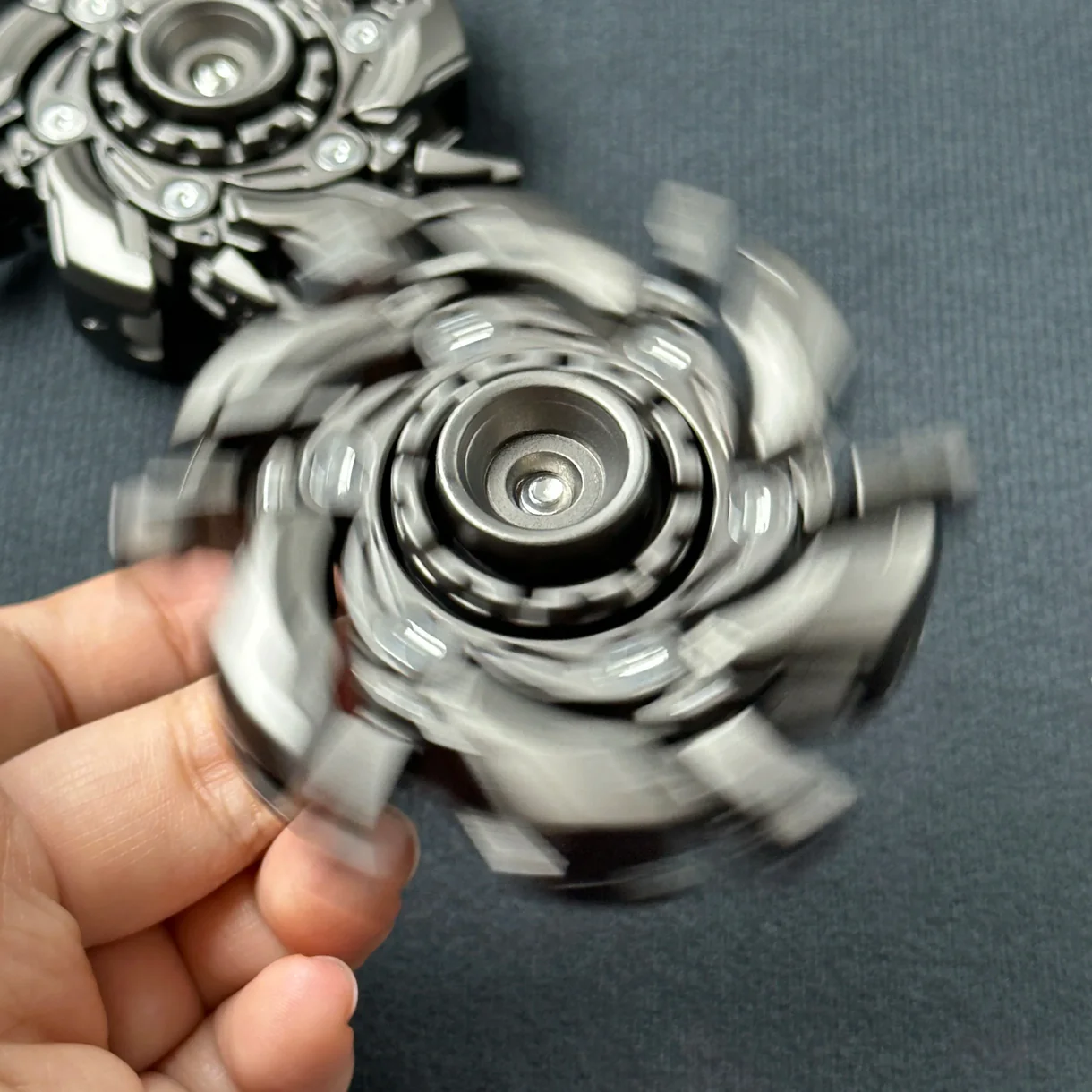 Spinner shown in motion