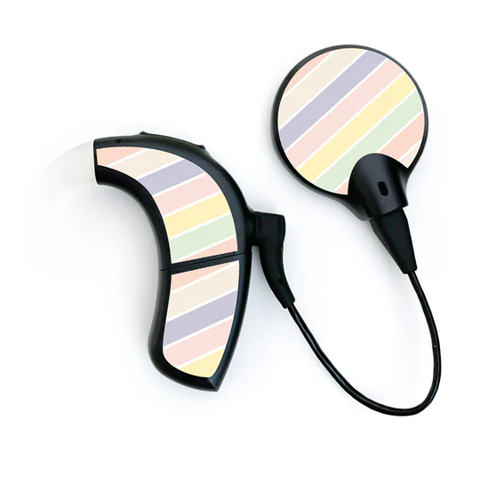 Advanced Bionic skins in pastel stripes