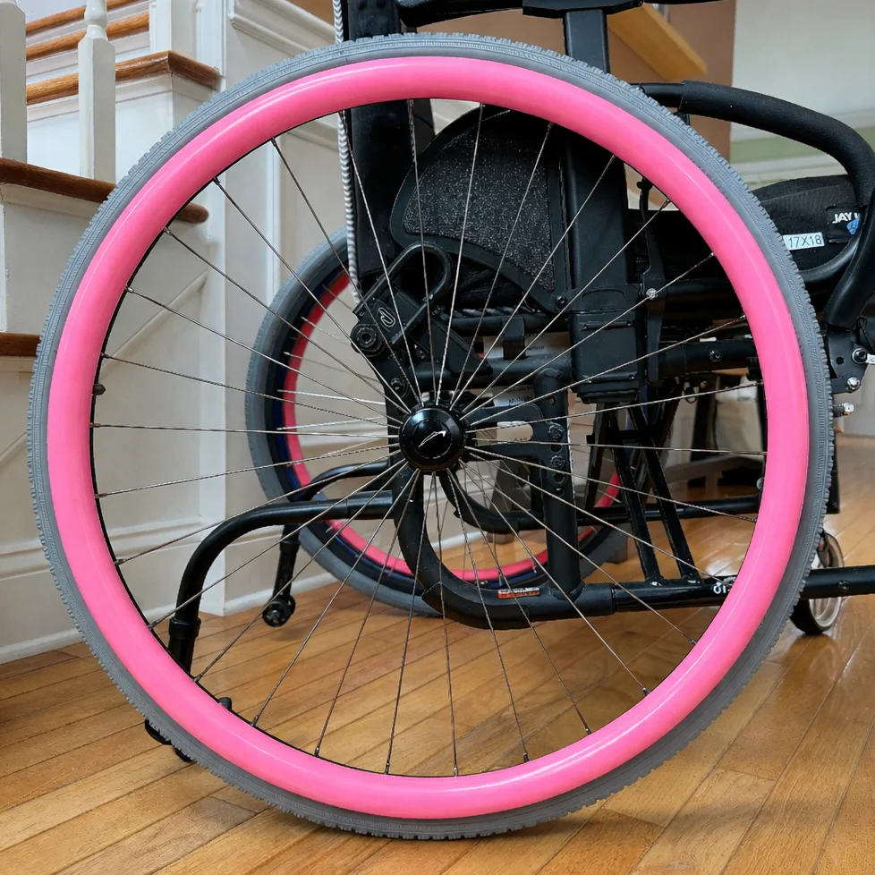 Pink wheel trim