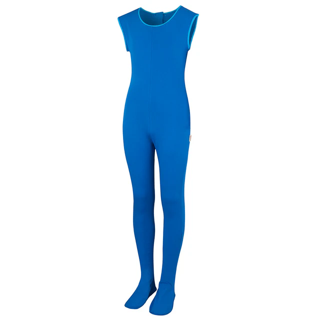 Short sleeve all in one, top to toe jumpsuit in electric blue