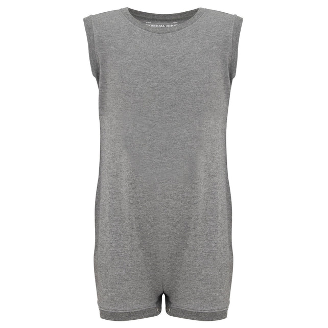 Short sleeve romper in grey