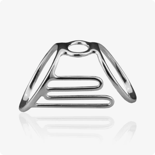 Boutonniere lateral support splint in silver metal colour