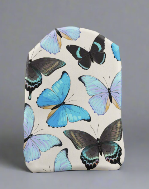 Stoma bag cover with butterfly design