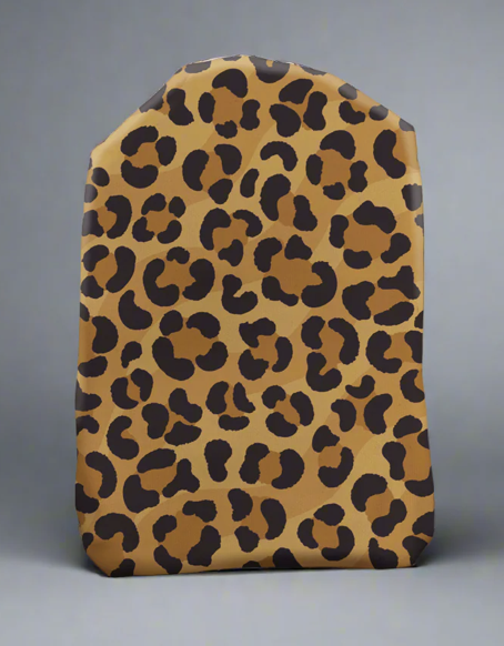 Stoma bag cover in large leopard print