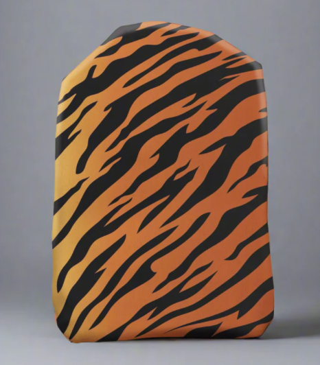 Stoma bag cover in large tiger print