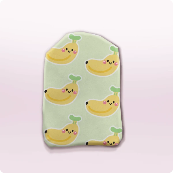 Banana buddies stoma bag cover with cute kawaii style banana characters